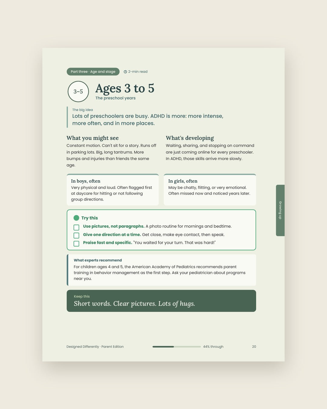 Look inside: Ages 3 to 5, the preschool years