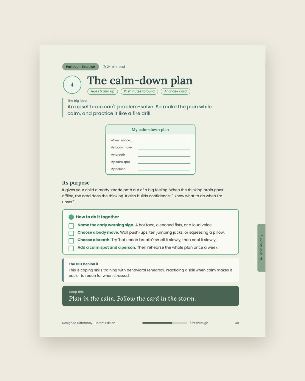 Look inside: The calm-down plan exercise