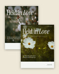Held in Love guide and Companion Guide covers together