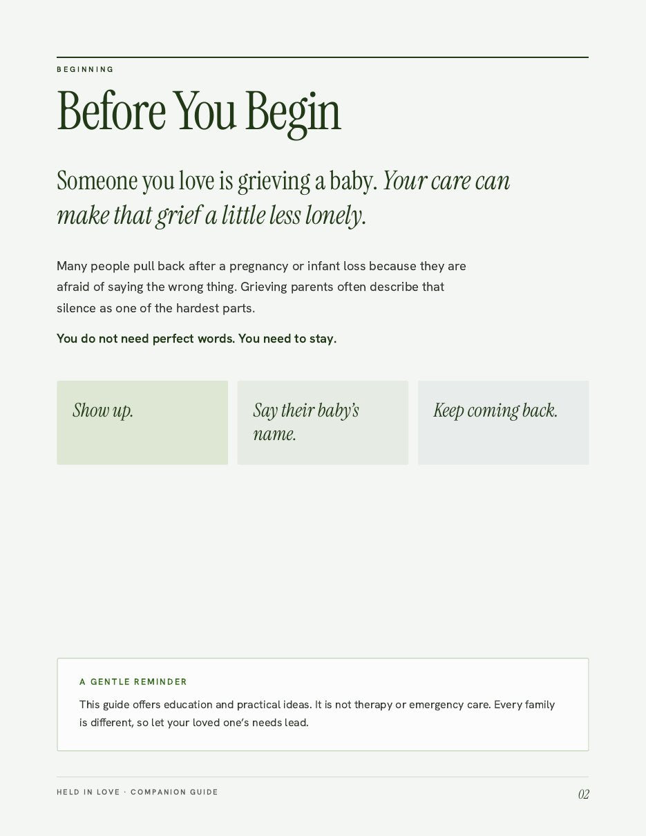 Inside page: Before You Begin