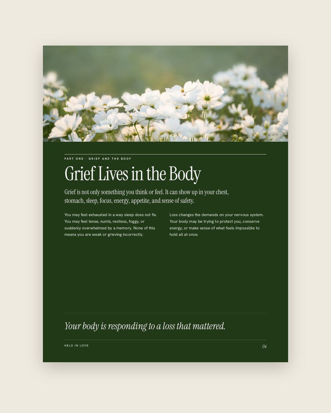 Look inside: Grief lives in the body