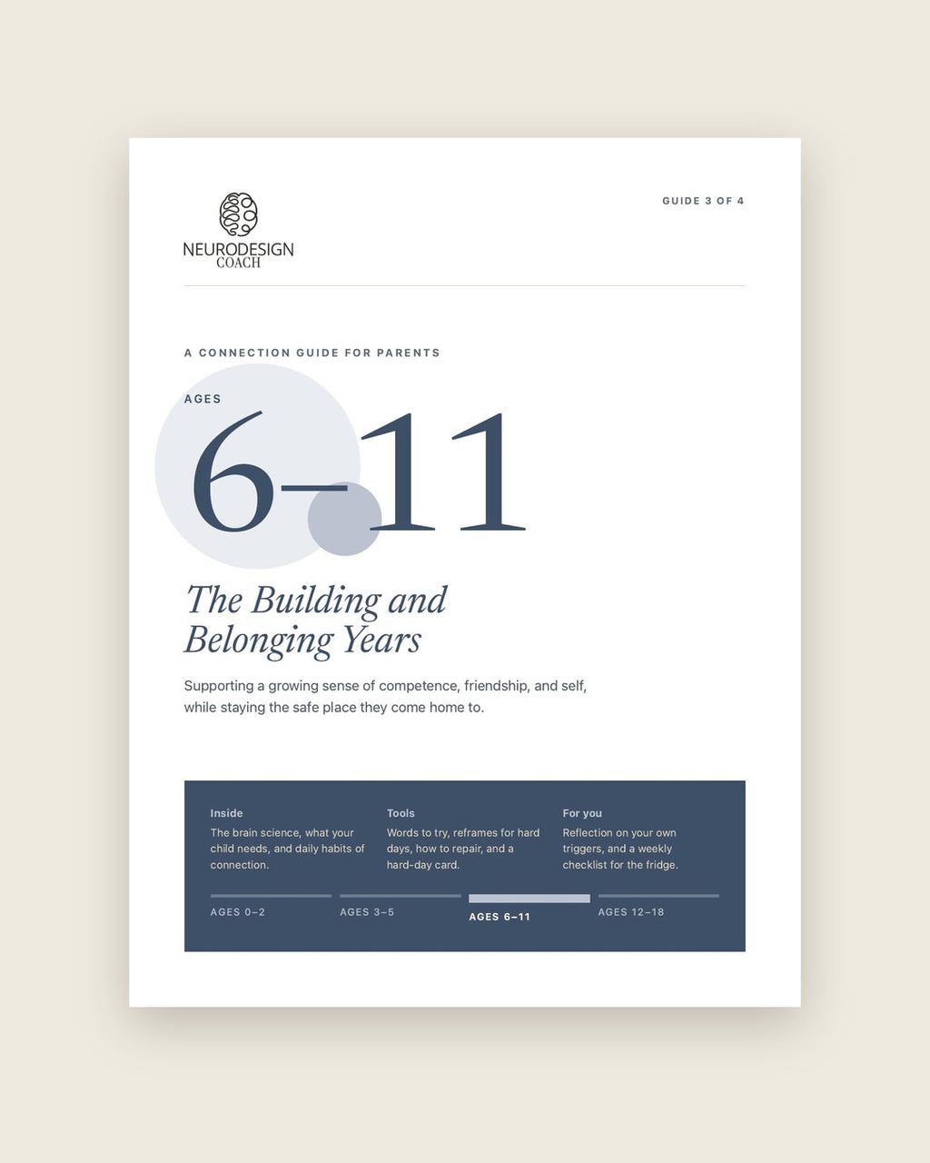 Parent-Child Connection Guide: Ages 6–11, The Building and Belonging Years cover