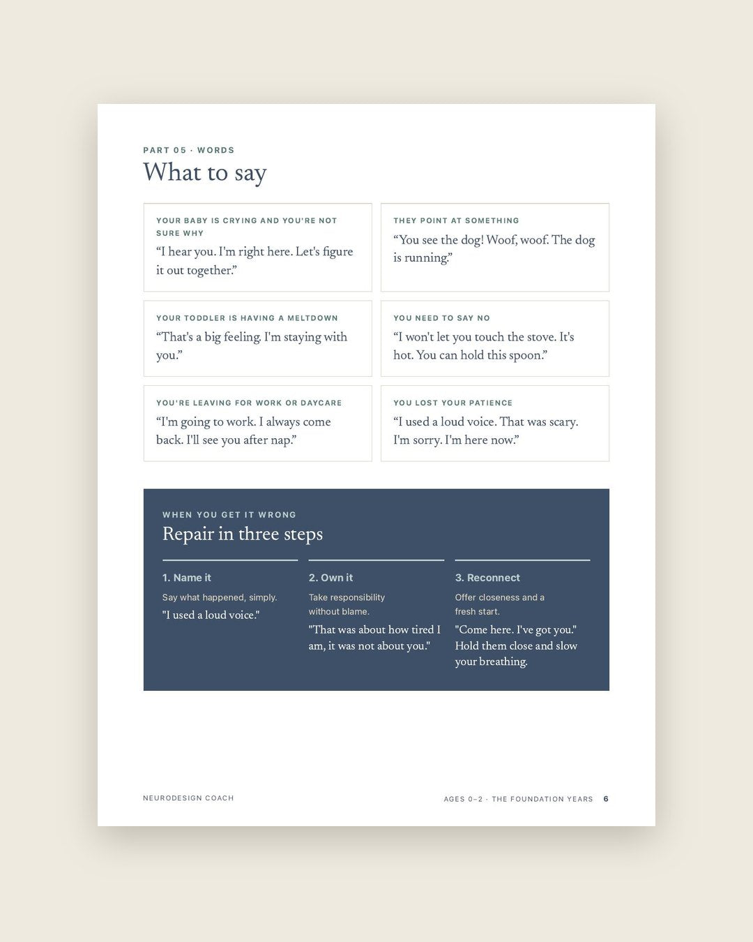 Look inside: What to say, and how to repair in three steps