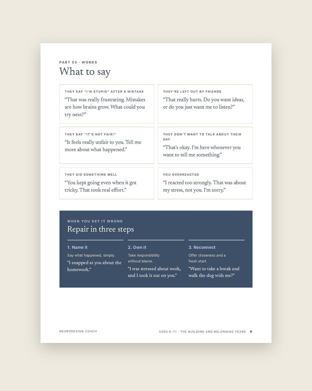 Look inside: What to say, and how to repair in three steps