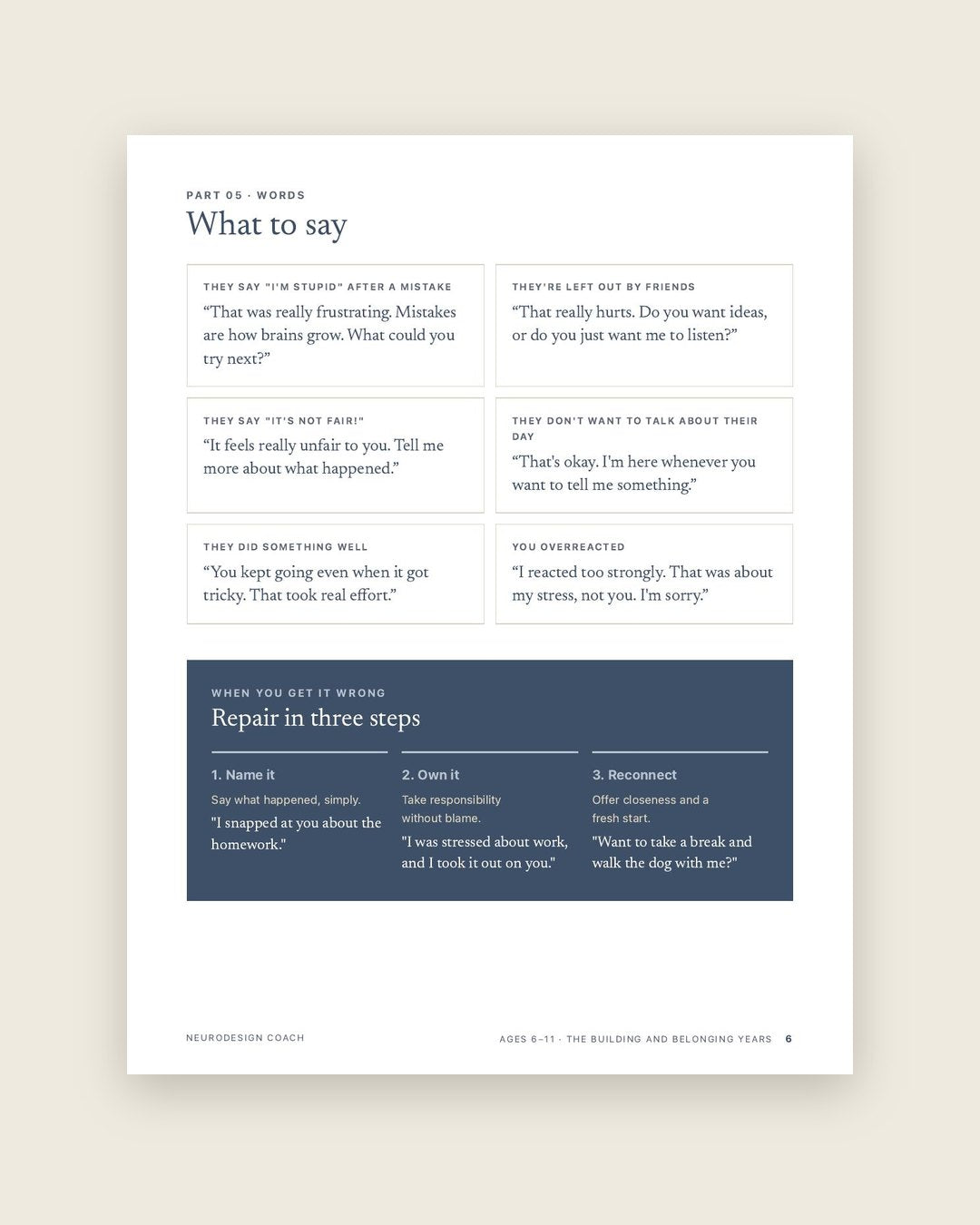 Look inside: What to say, and how to repair in three steps